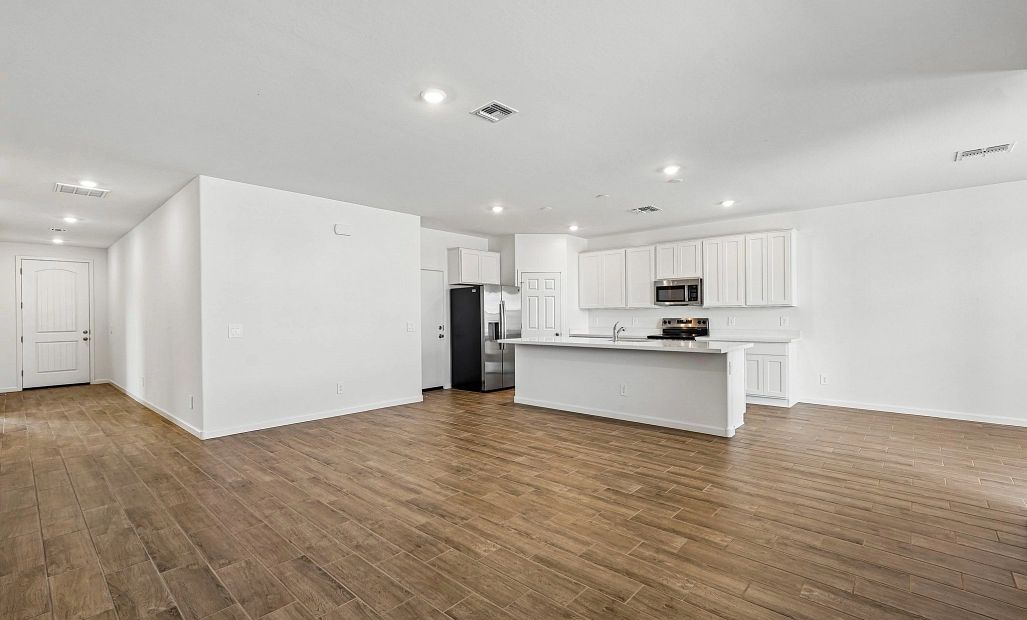 Great room and kitchen