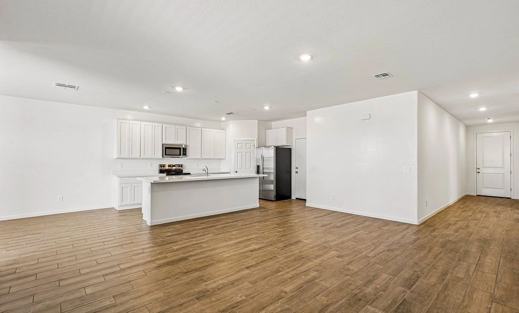 Great room and kitchen