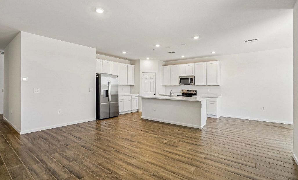 Great room and kitchen