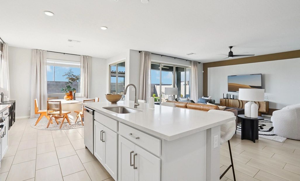 Dining, kitchen and great room