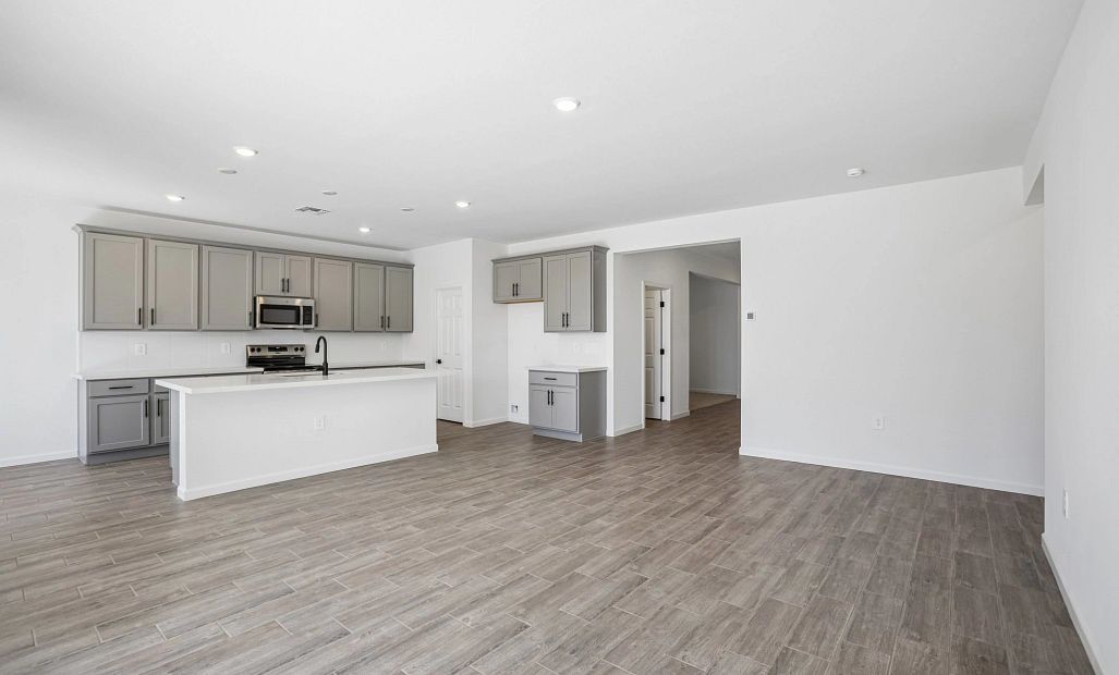 Great room and kitchen