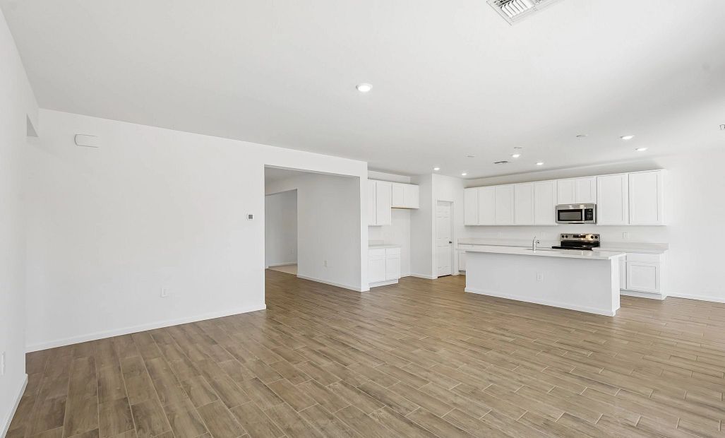 Great room and kitchen