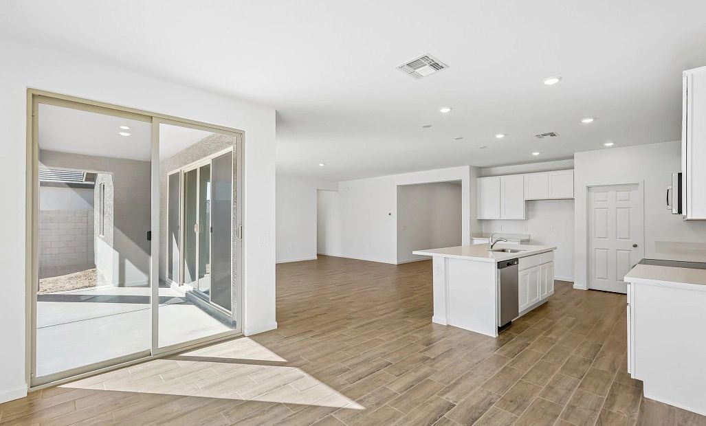 Dining into kitchen and great room