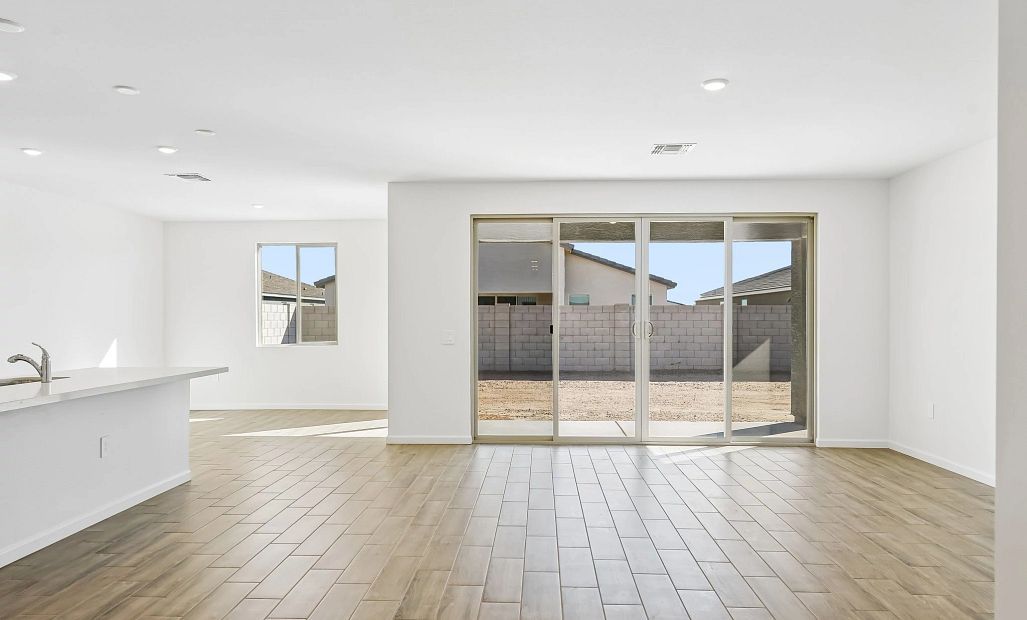 Great room with upgraded 4 panel slider