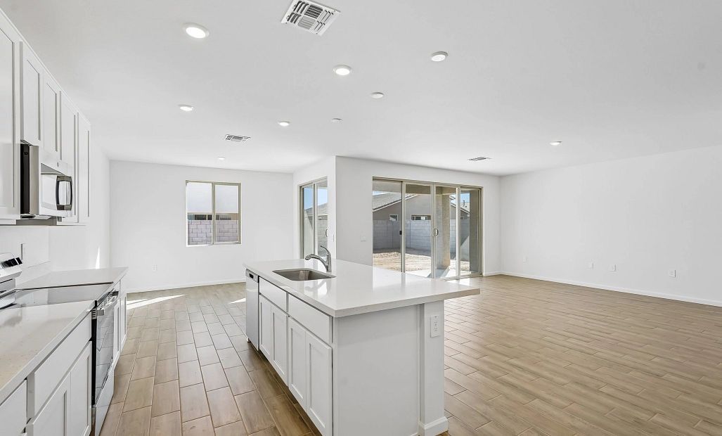 Dining, kitchen and great room