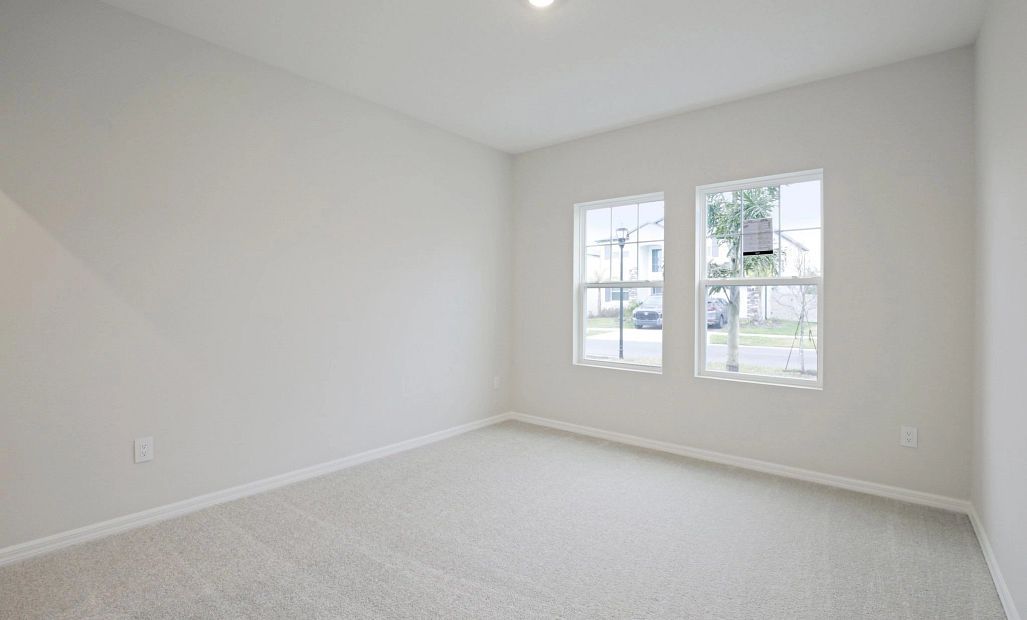 Bedroom 3 on the front of the home