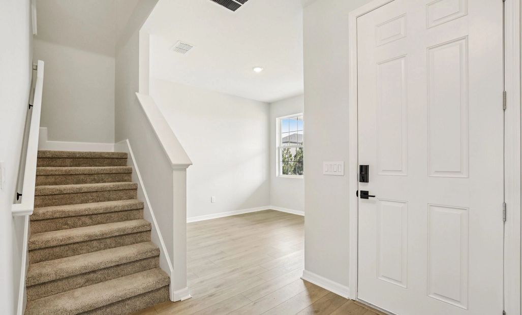 Entry, staircase and flex room