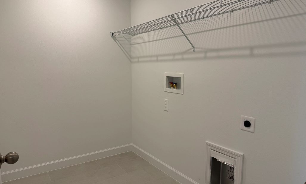 Spacious second-floor laundry room
