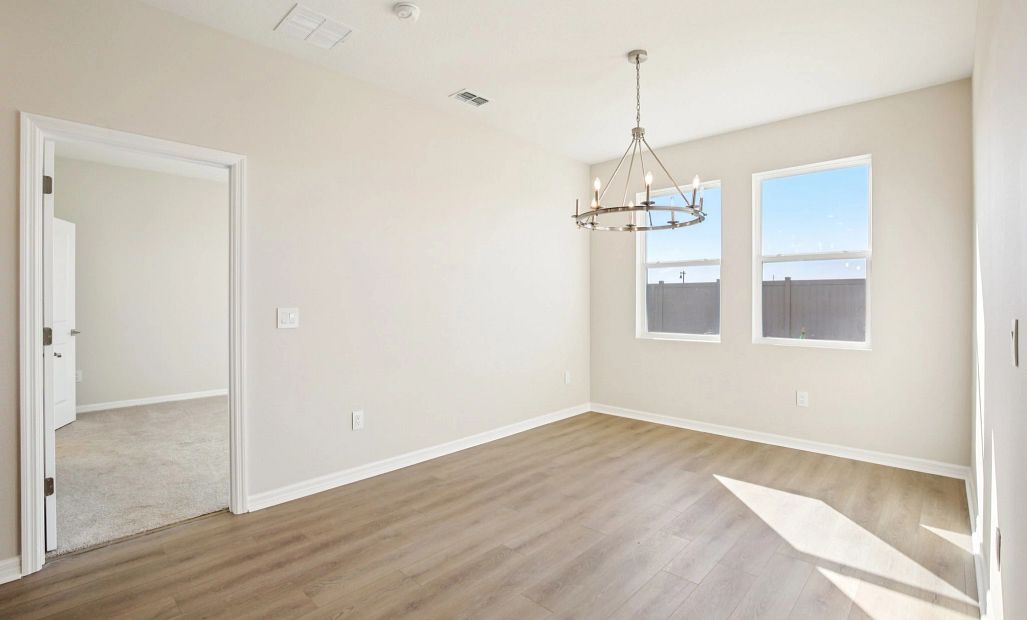 Dining room space located off the kitchen