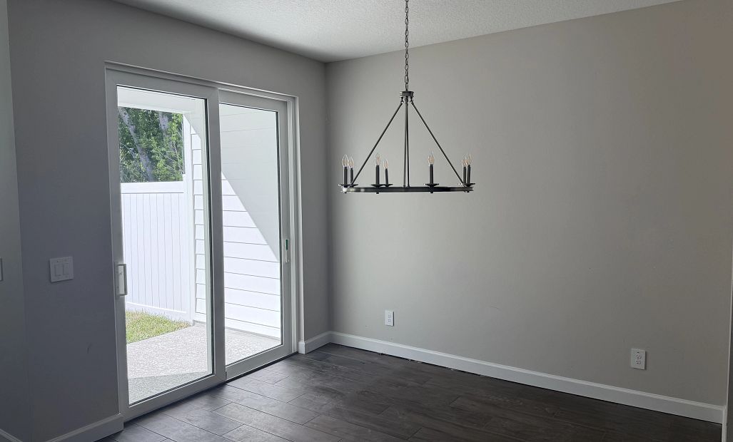 Dining space located off the kitchen - under construction