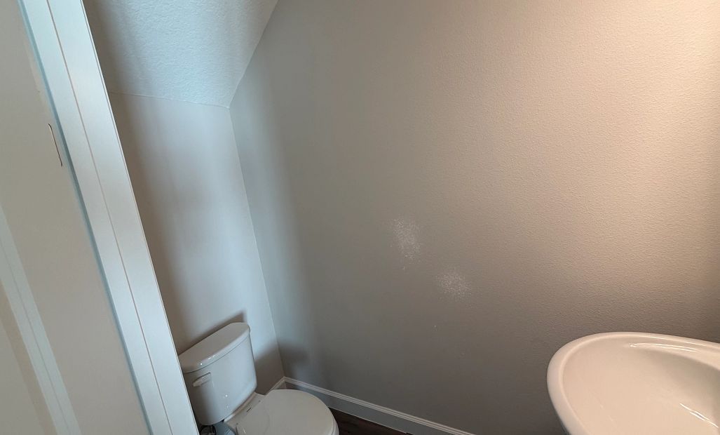 Half bathroom located off the kitchen on the first floor - under construction