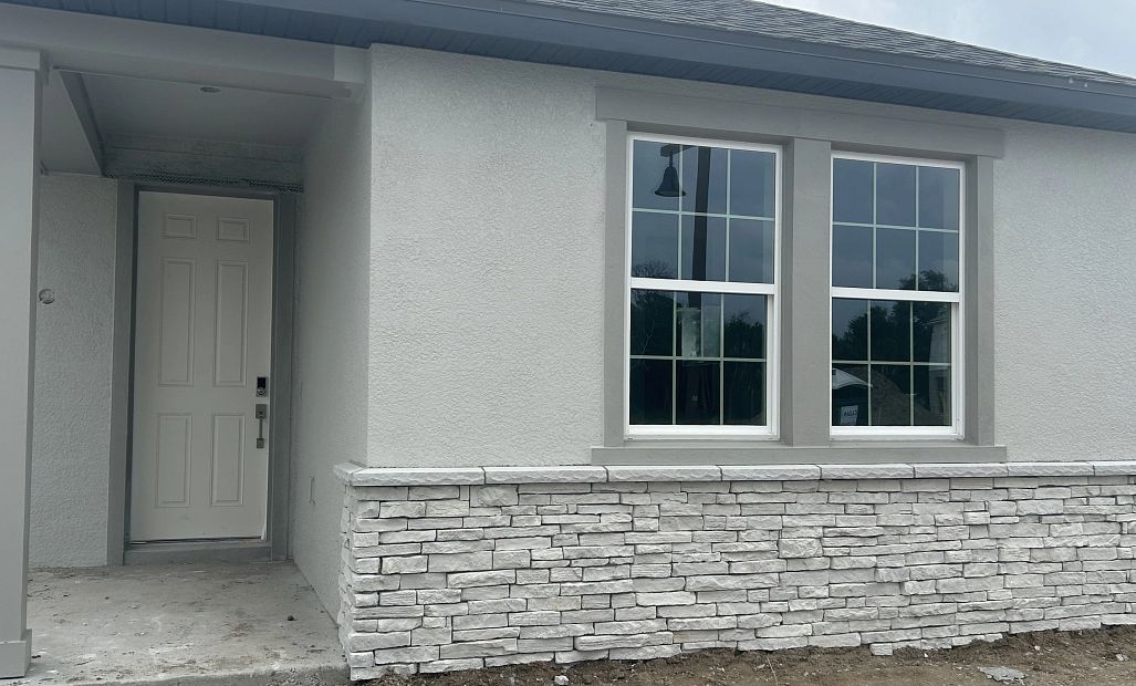 Douglas Q covered front porch - under construction