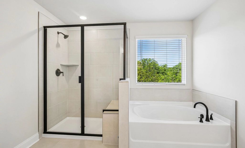 Primary Walk-in Shower | For representation purposes only. Options and layout may vary by community