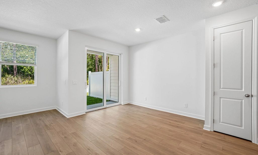 Dining space opens up into the family room - representative images