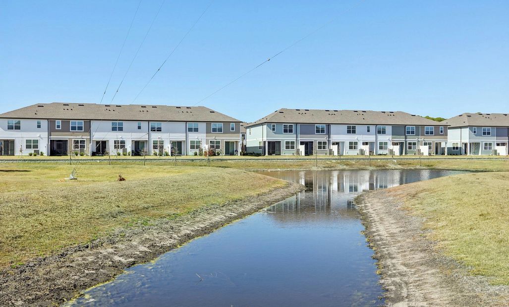 Beautiful pond within the community