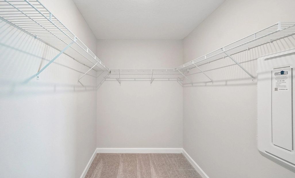 Spacious walk-in closet off the primary bedroom