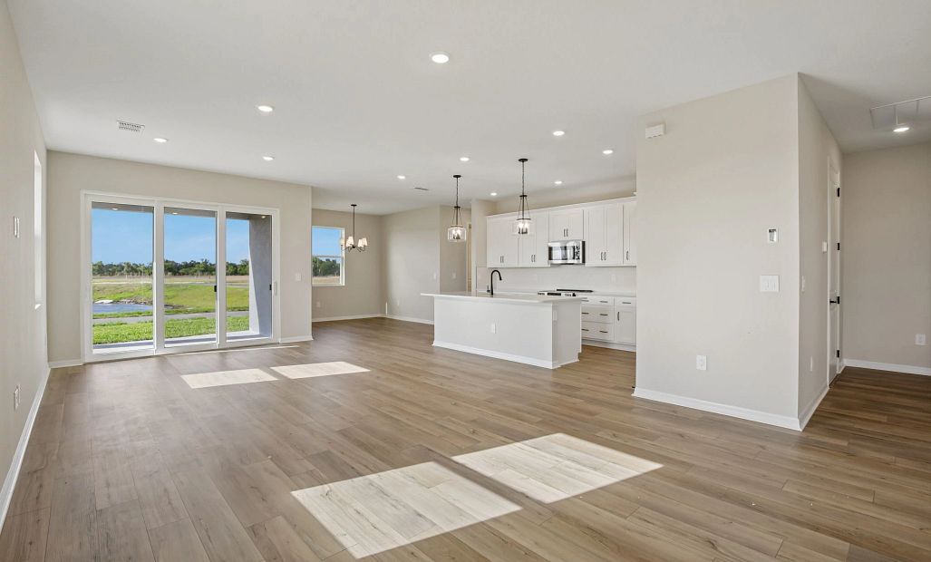 This spacious room is perfect for entertaining combining the living and dining spaces so perfectly