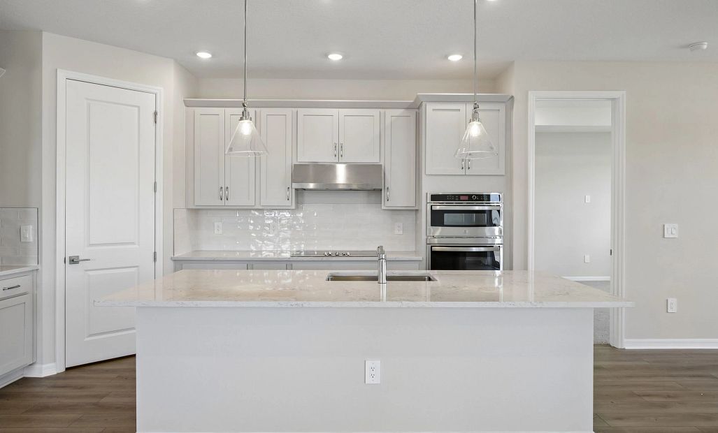 The large island is the star of the show and perfect for entertaining