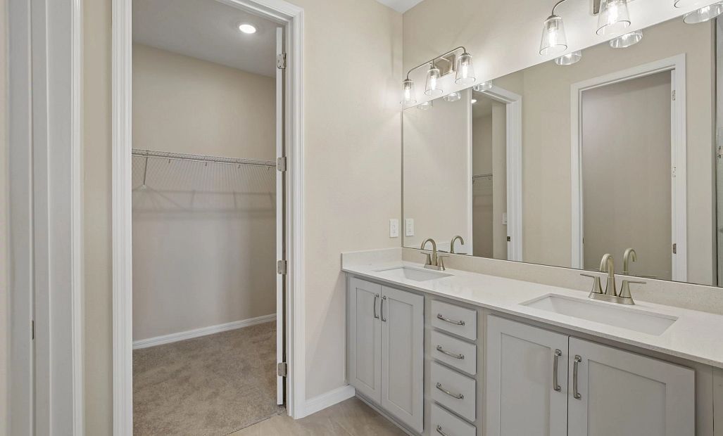 The primary bathroom features aspects of our AW Collection® Milan