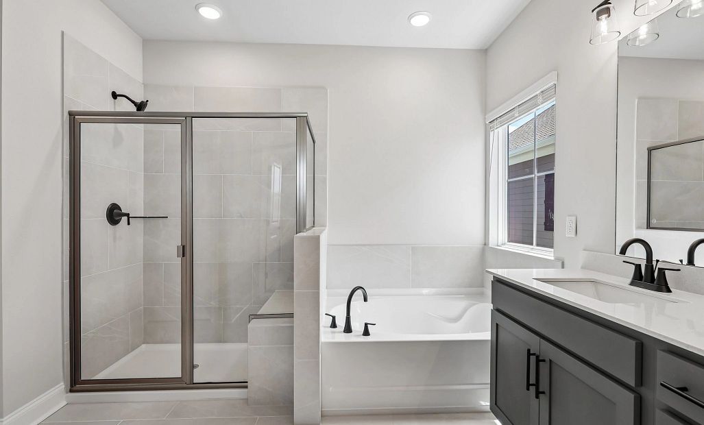 Primary Bathtub and Walk-in Shower