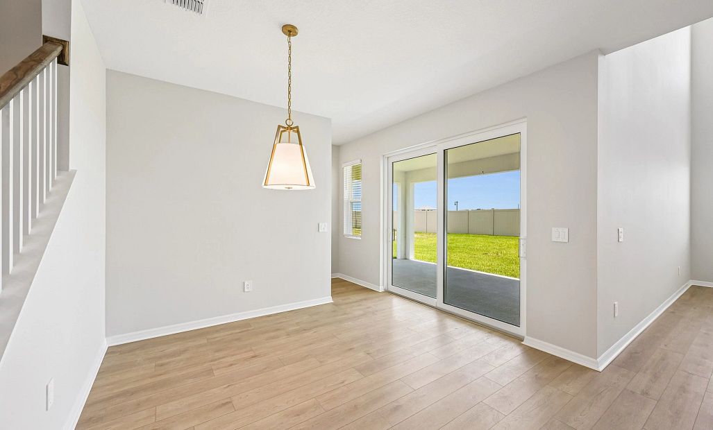 Also off the kitchen you will find the dining nook great for a breakfast spot or homework and it