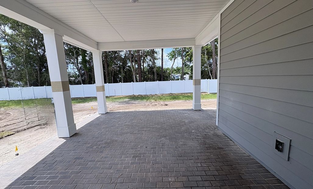 Extended covered paver lanai - under construction