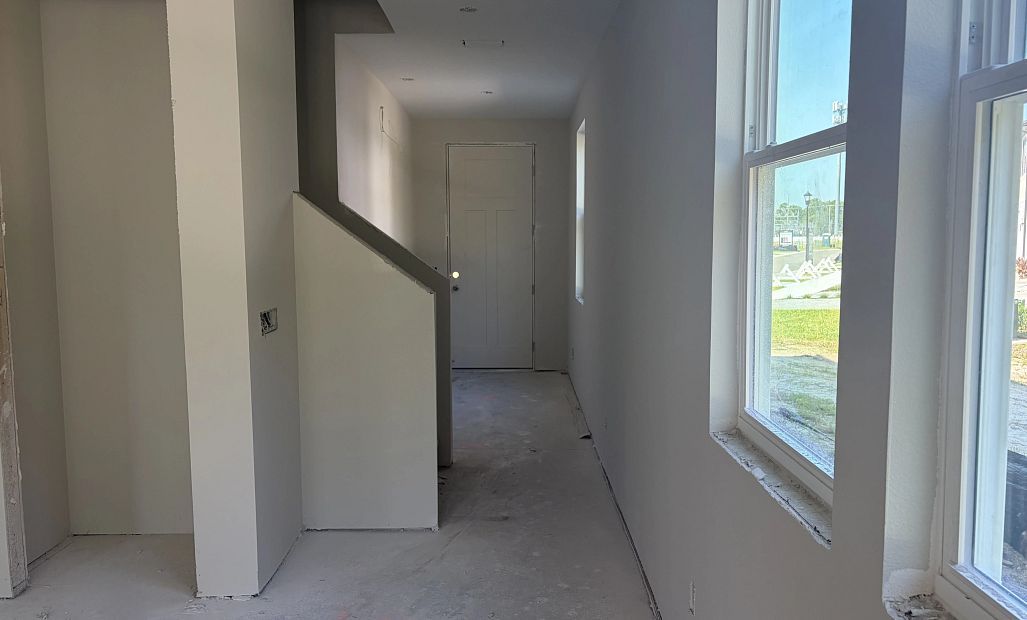 Hallway from the front door - under construction