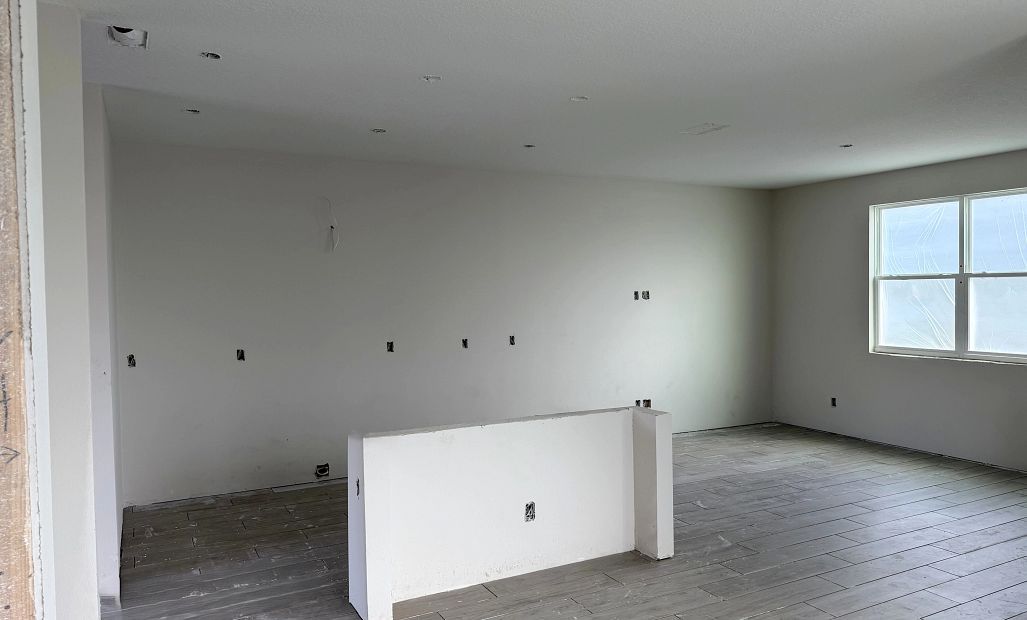 Kitchen which will feature our AW Collection® Milan and a large island - under construction