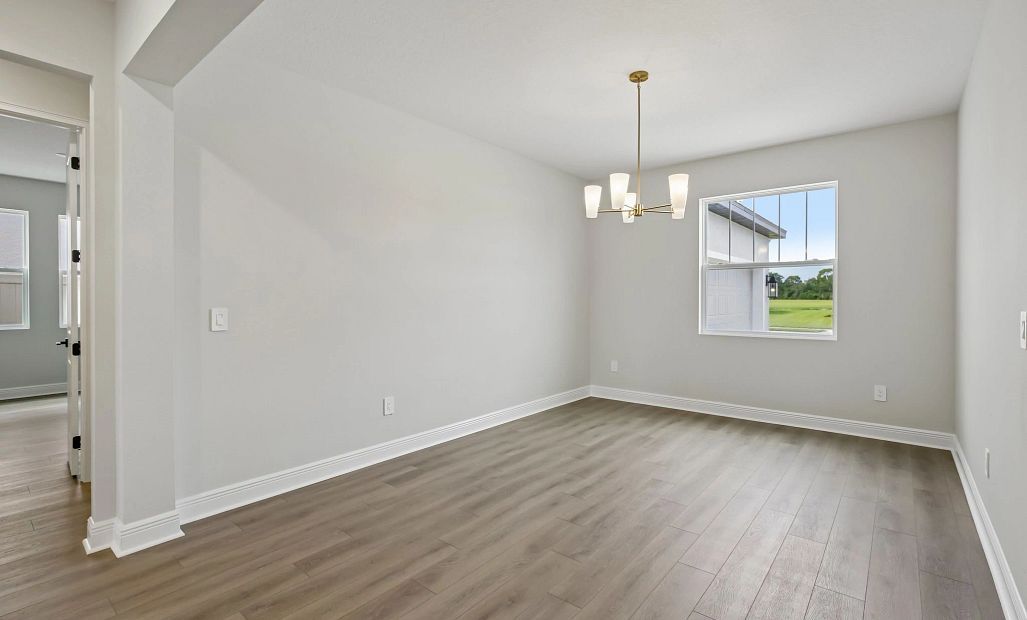Dining room located just off the foyer