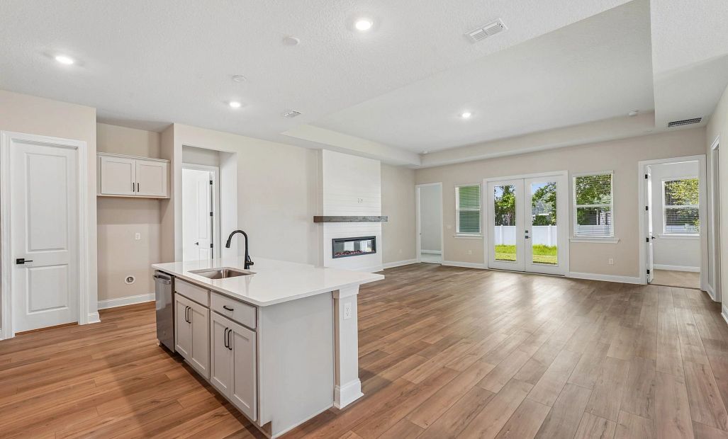 Open concept kitchen and living space
