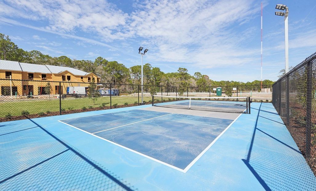 Lit Pickleball Court