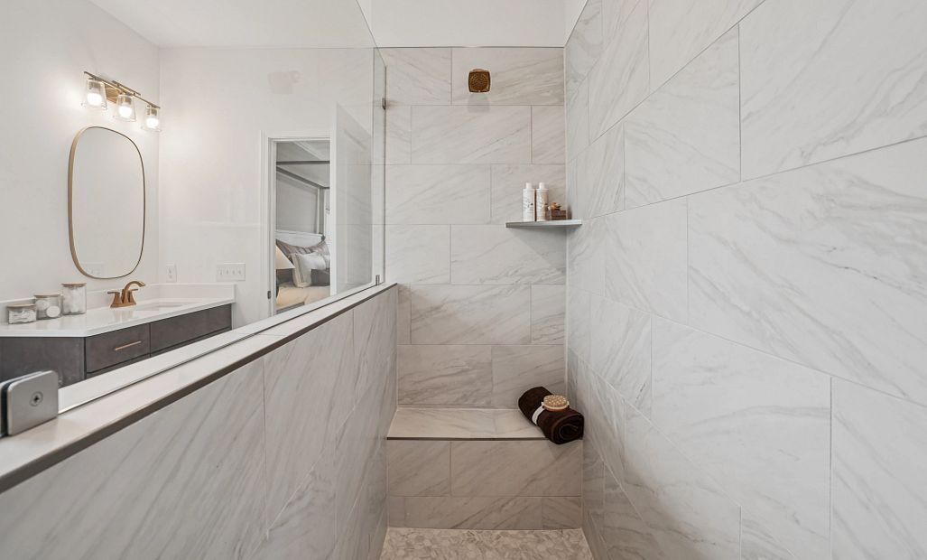Primary Walk-in Shower | For representation purposes only. Options and layout may vary by community