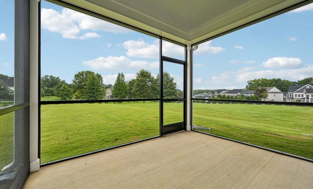 Screened-In Porch featuring the AW Collection® Milan - Open-air space with a modern edge.