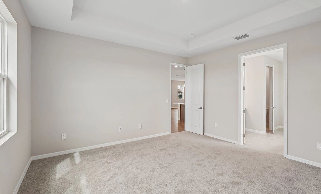 Spacious primary suite
