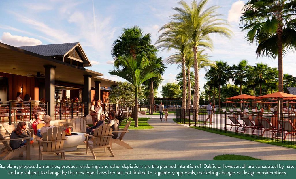Rendering of the future Harvest Club outside dining space