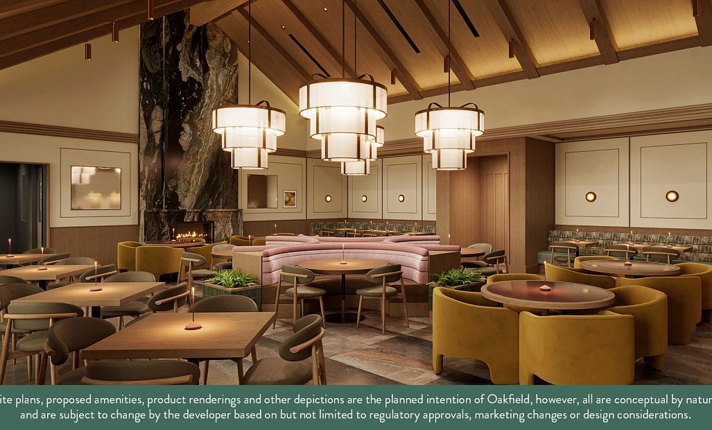 Rendering of the future Harvest Club casual dining space