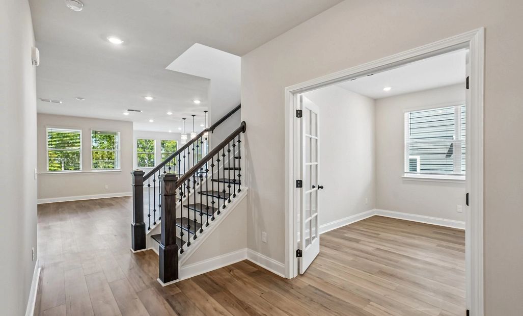 Hardwood Stairs & Study