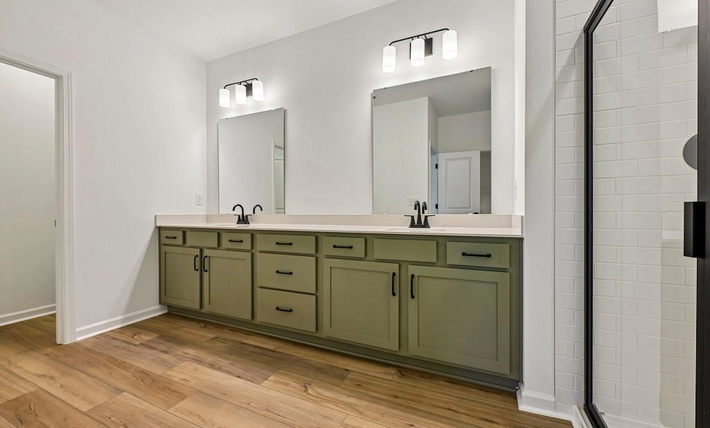 Primary Bath featuring the AW Collection® Rosemary - Organic textures meet bold design.