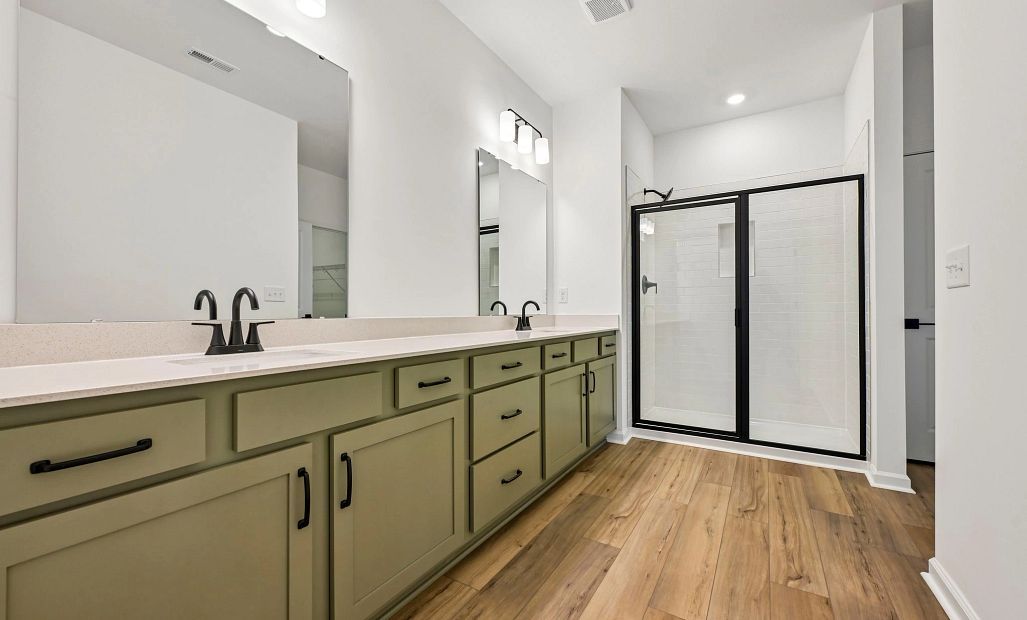 Primary Bath featuring the AW Collection® Rosemary - Organic textures meet bold design.
