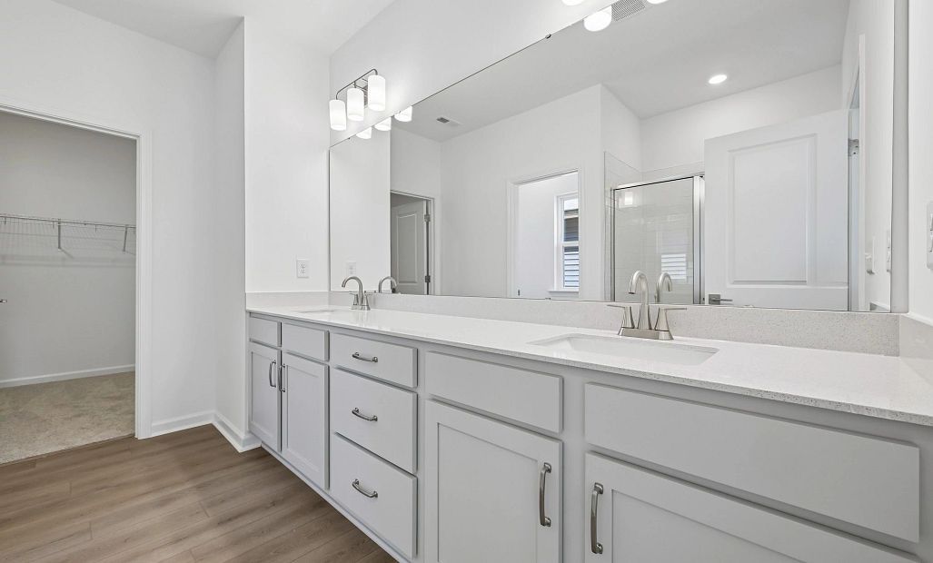 Primary Bath featuring the AW Collection® Milan - Clean geometry and high-contrast finishes.
