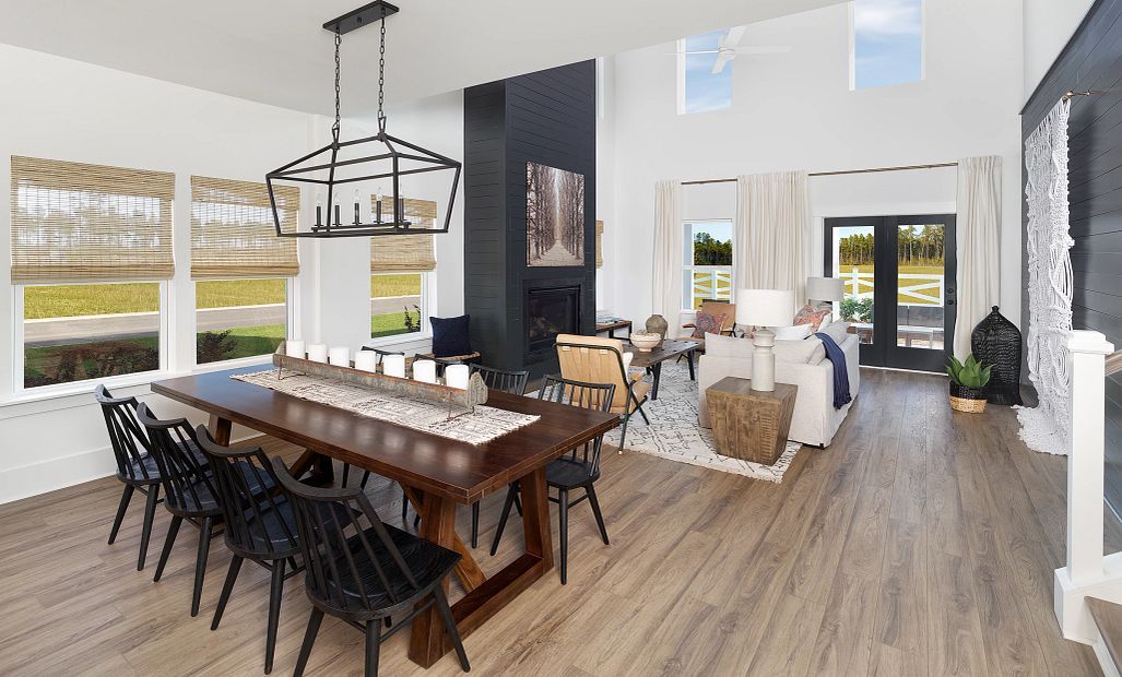 Sample Living Area photo. Actual structural options and design finishes of home may vary.