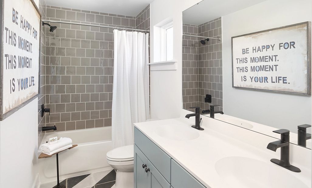 Sample Secondary Bath photo. Actual structural options and design finishes of home may vary.