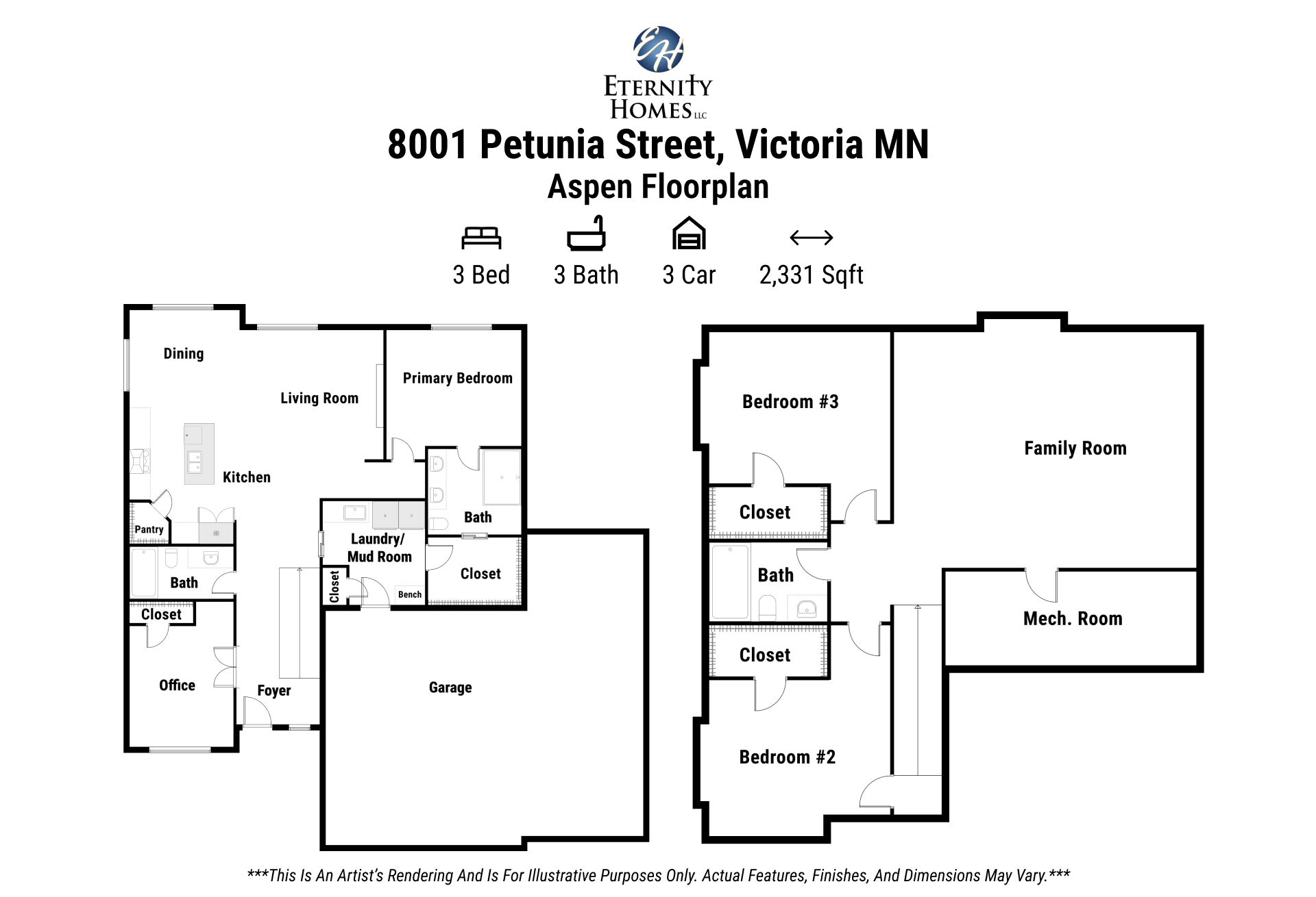 Boulder Heights por Eternity Homes en Minneapolis-St. Paul Minnesota