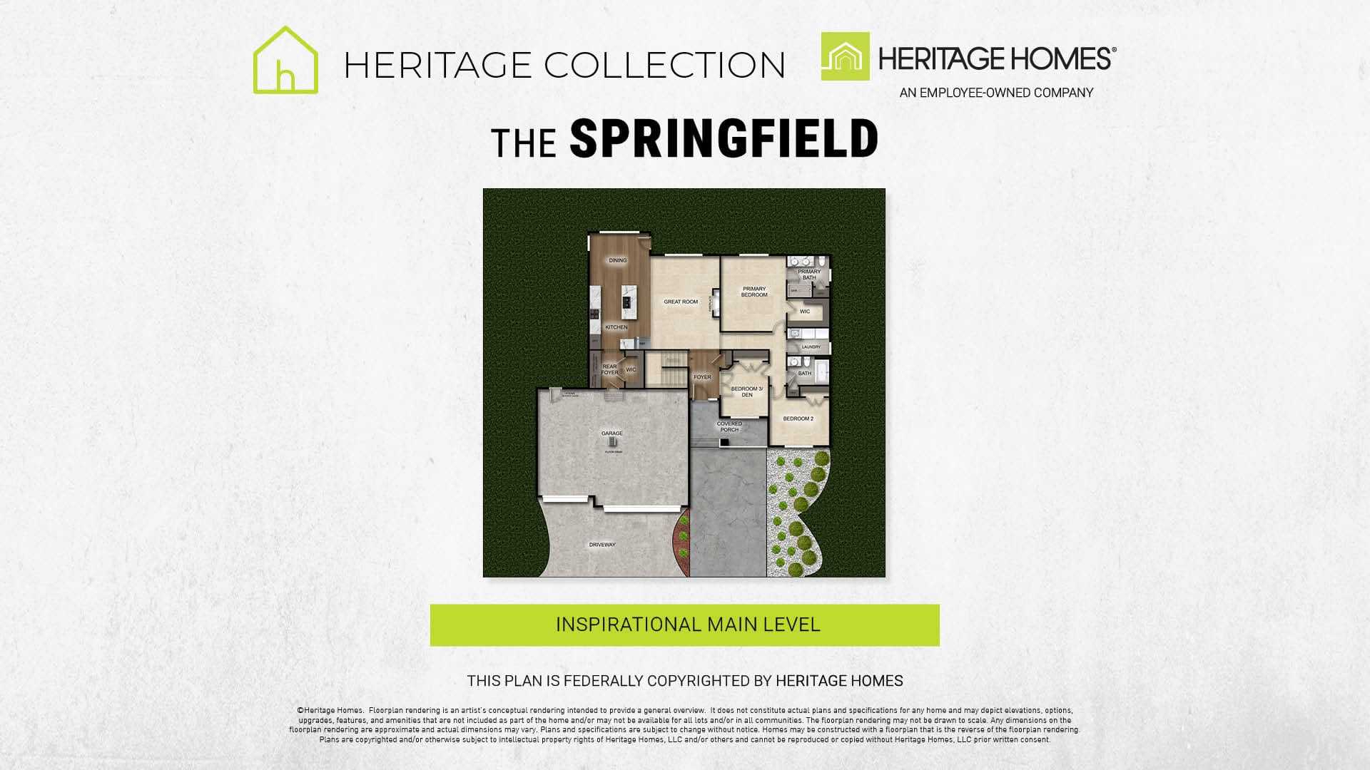The Springfield Floor Plan - 6855: Fargo, North Dakota - Heritage Homes