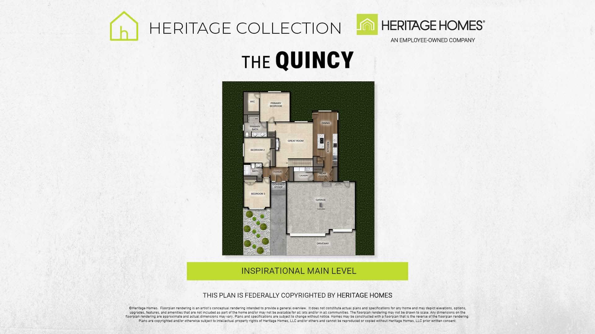 The Quincy Floor Plan - Shadow Creek: West Fargo, North Dakota - Heritage Homes