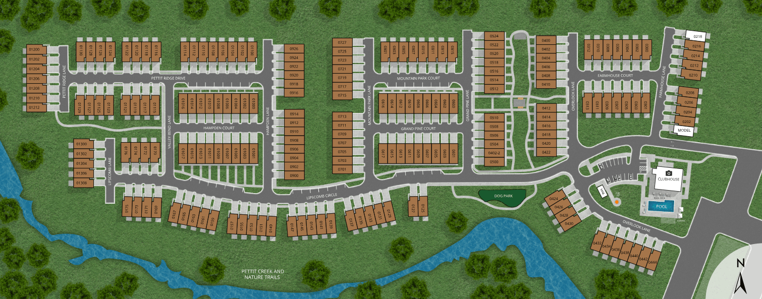 The Bend At Pettit Creek por KM Homes en Atlanta Georgia