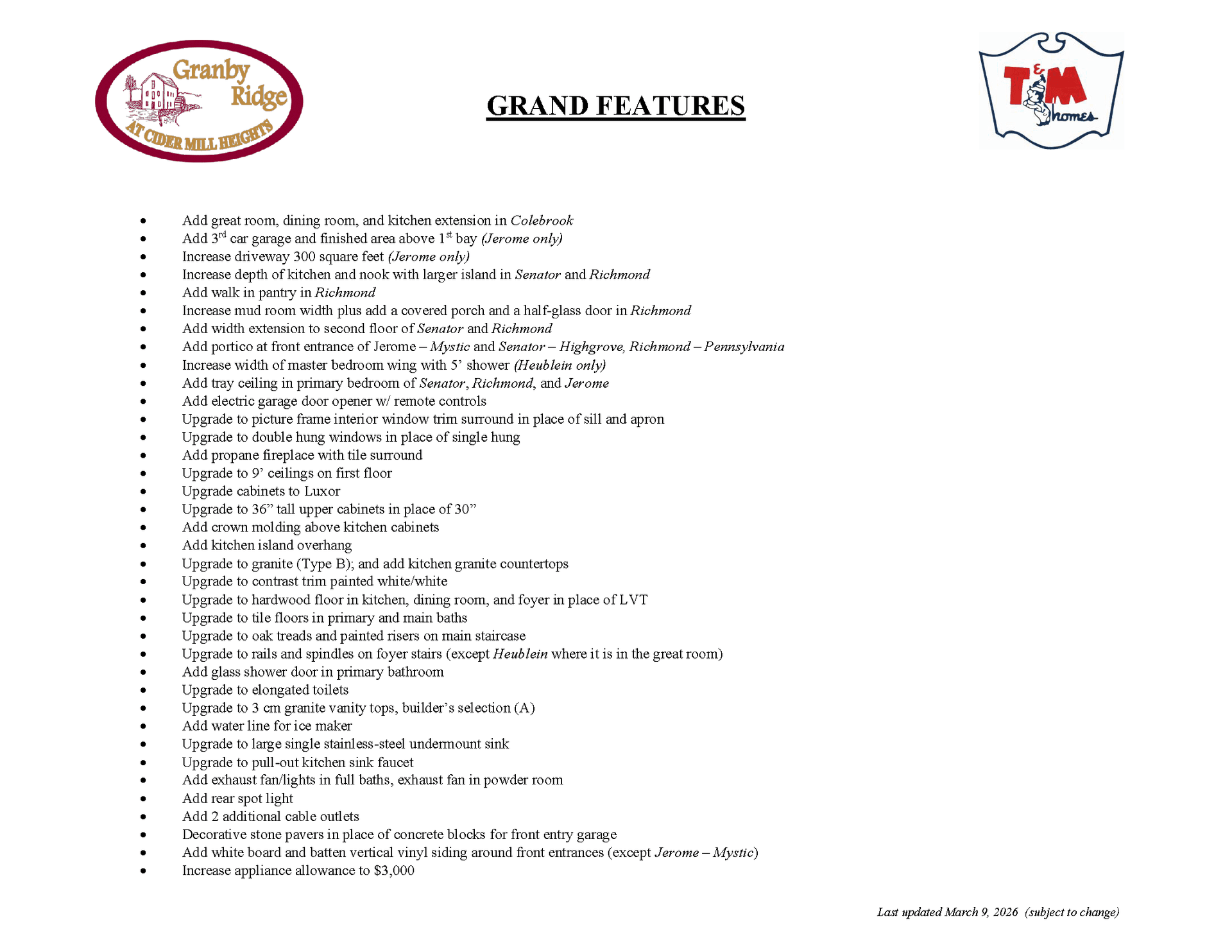 casa en Granby Ridge Granby por T&M Homes