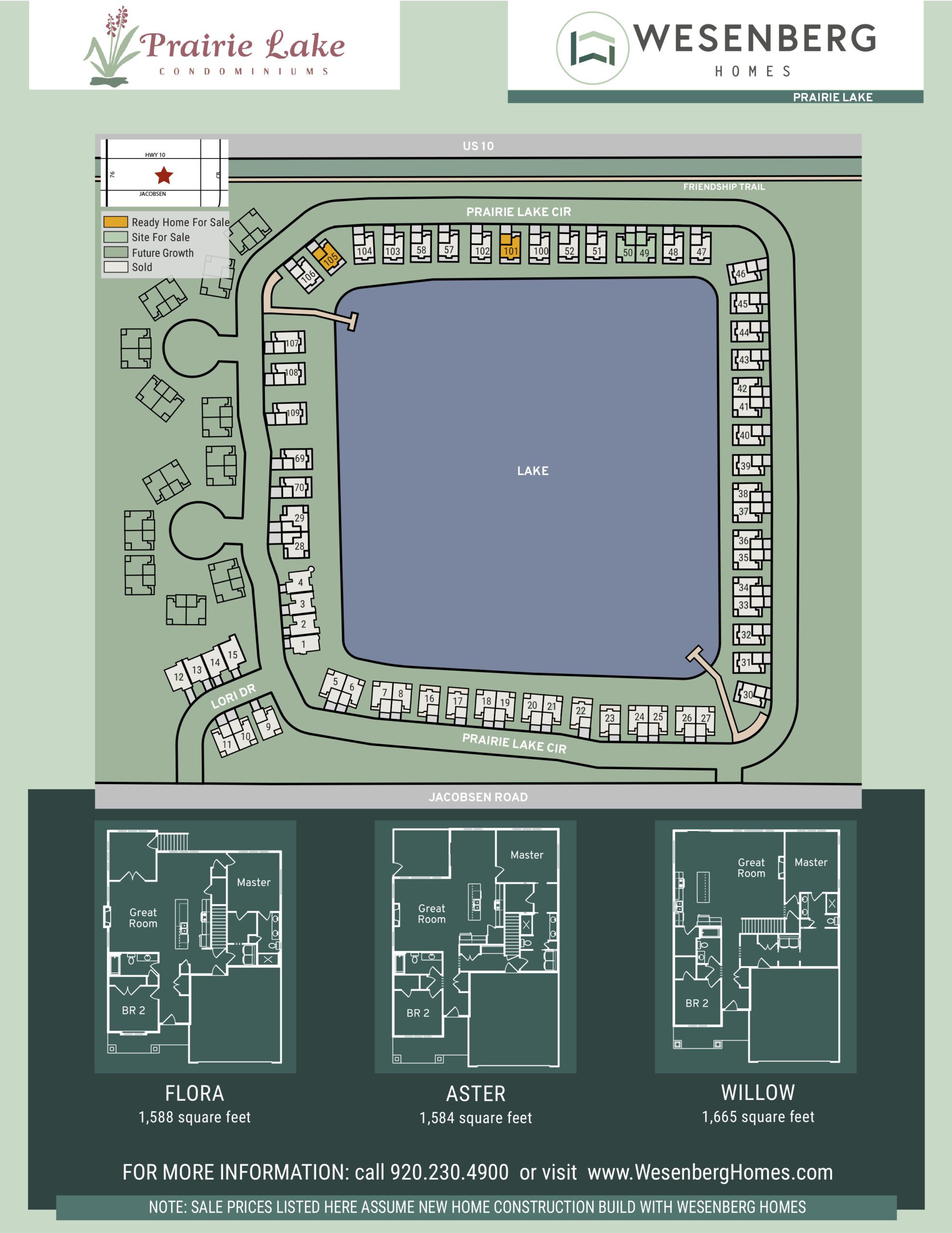 Prairie Lake por Wesenberg Homes en Appleton-Oshkosh Wisconsin