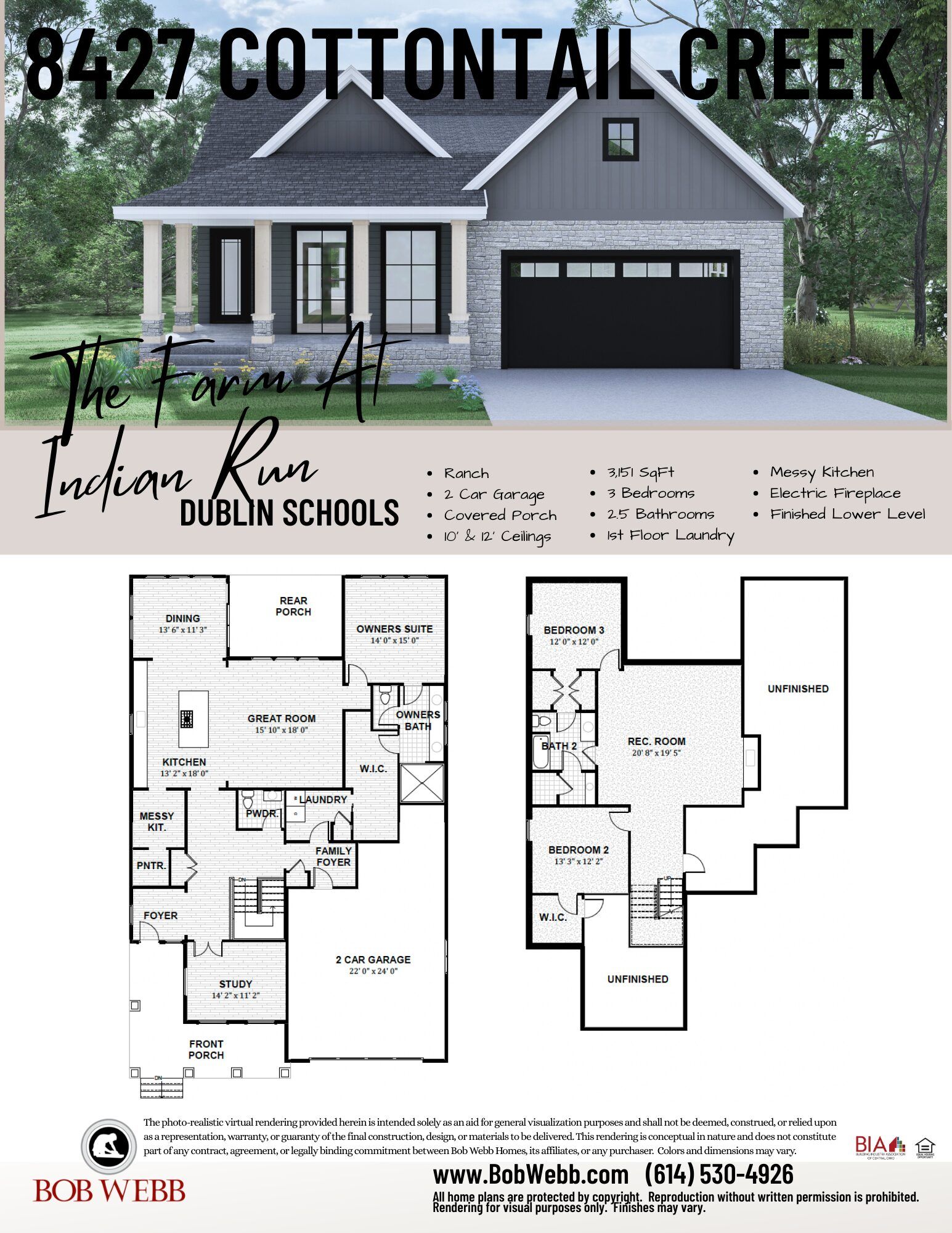 8427 Cottontail Creek - The Farm At Indian Run – New Construction Communities Near M: Plain City, Ohio - Bob Webb