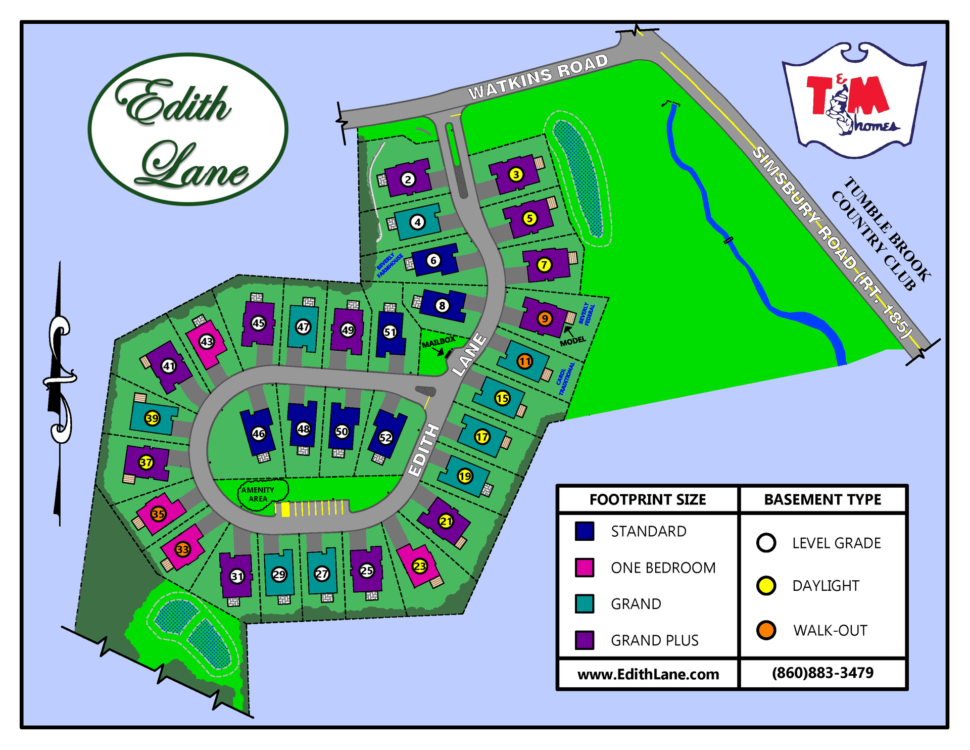 Edith Lanebloomfield por T&M Homes en Hartford Connecticut